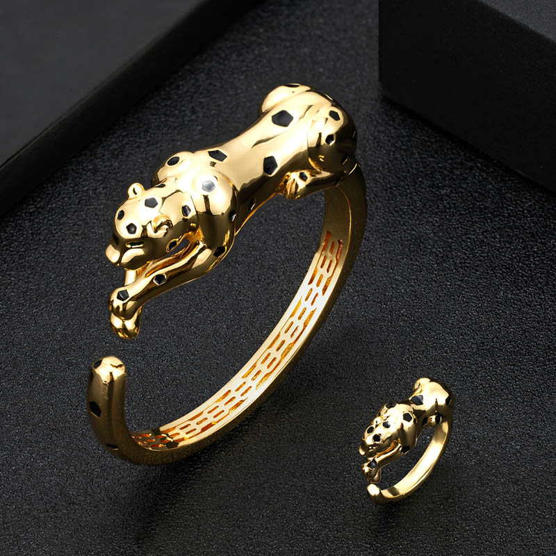 Men Accessories Ring And Bracelet - Zlxgirl biżuteria luksusowa marka Jet emalia
