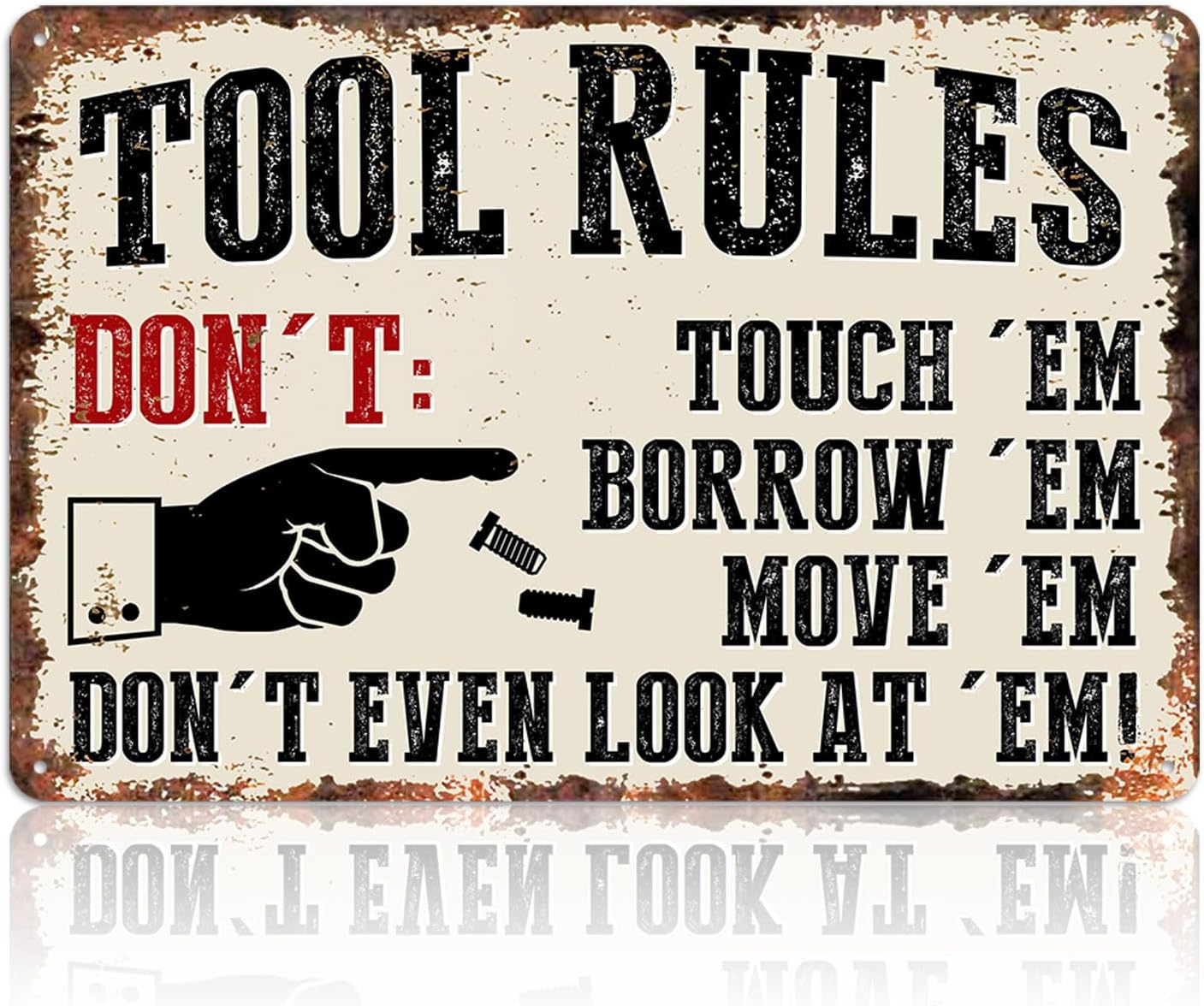 Men Accessories Rule - Metalowe tabliczki do garażu - Dekoracja