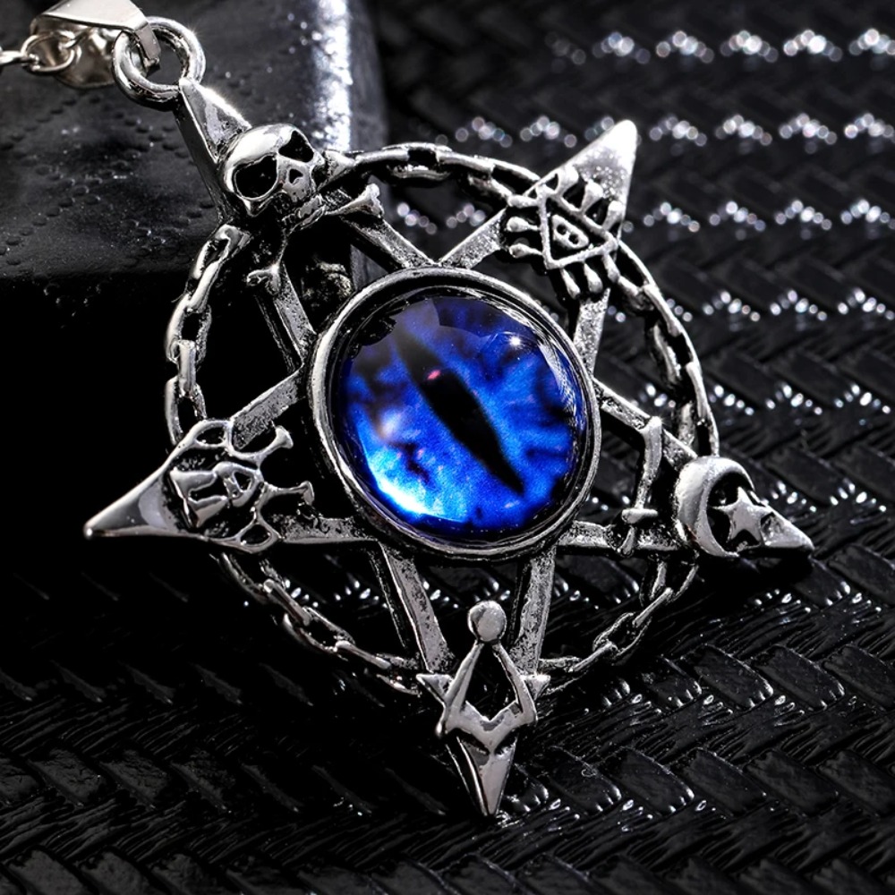 Men Accessories Necklace - Naszyjnik z zawieszką w kształcie pięcioramiennej