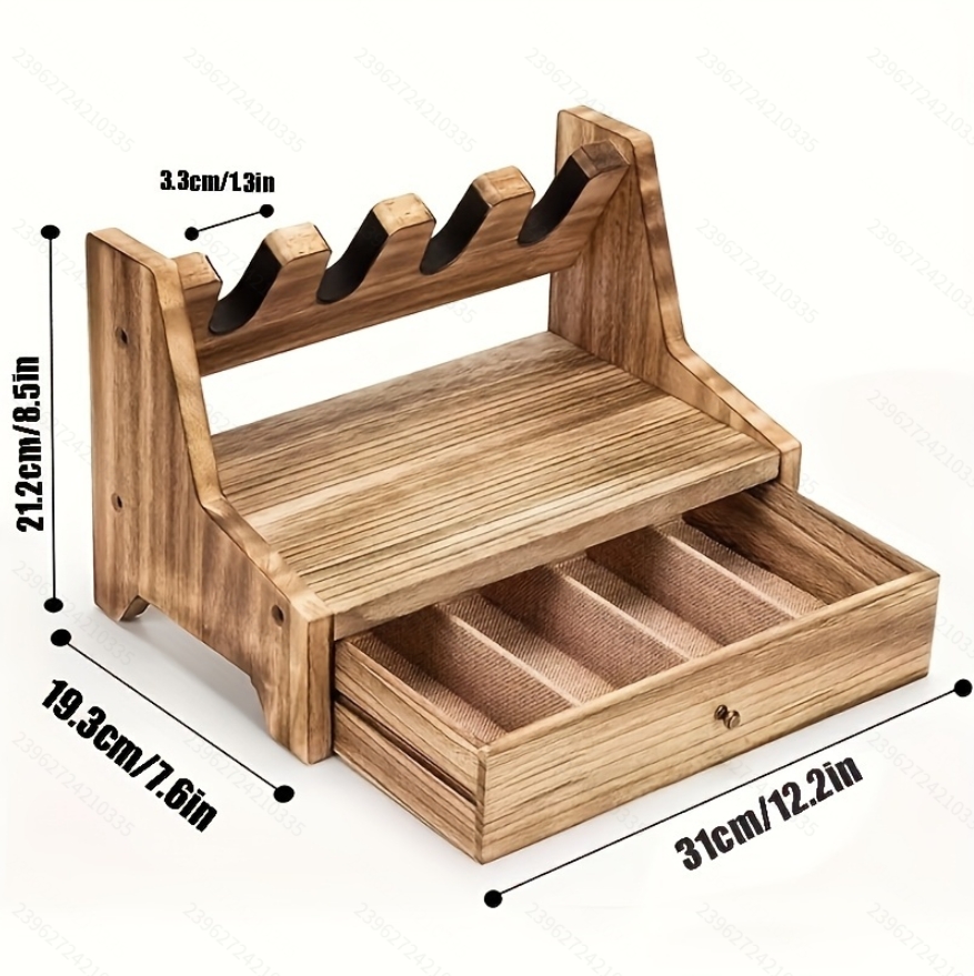 Men Accessories In Store - Stojak na pistolet z litego drewna