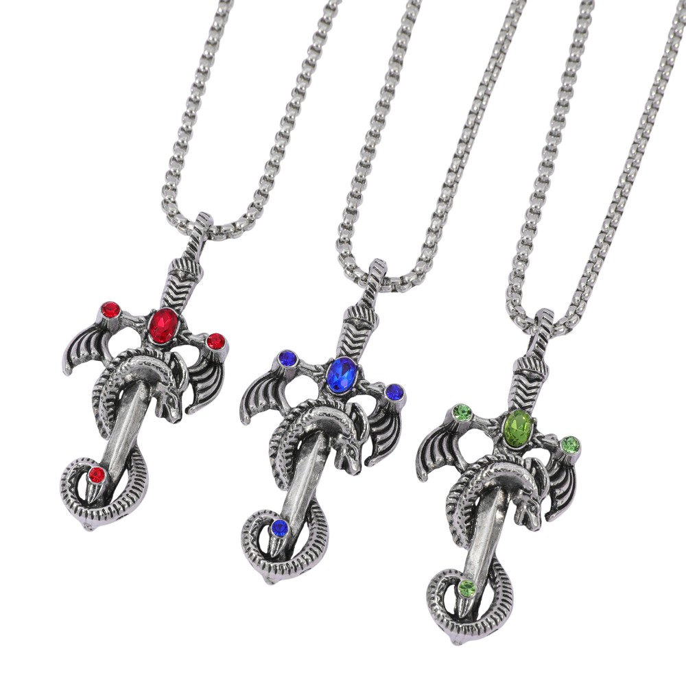 Retro wielobarwny naszyjnik ze – Men Accessories Necklace recenzja i cena