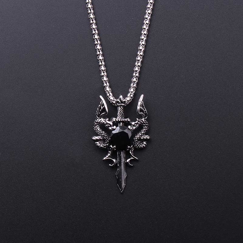 Naszyjnik Krzyż z Czarnym Kami – Men Accessories Necklace recenzja i cena